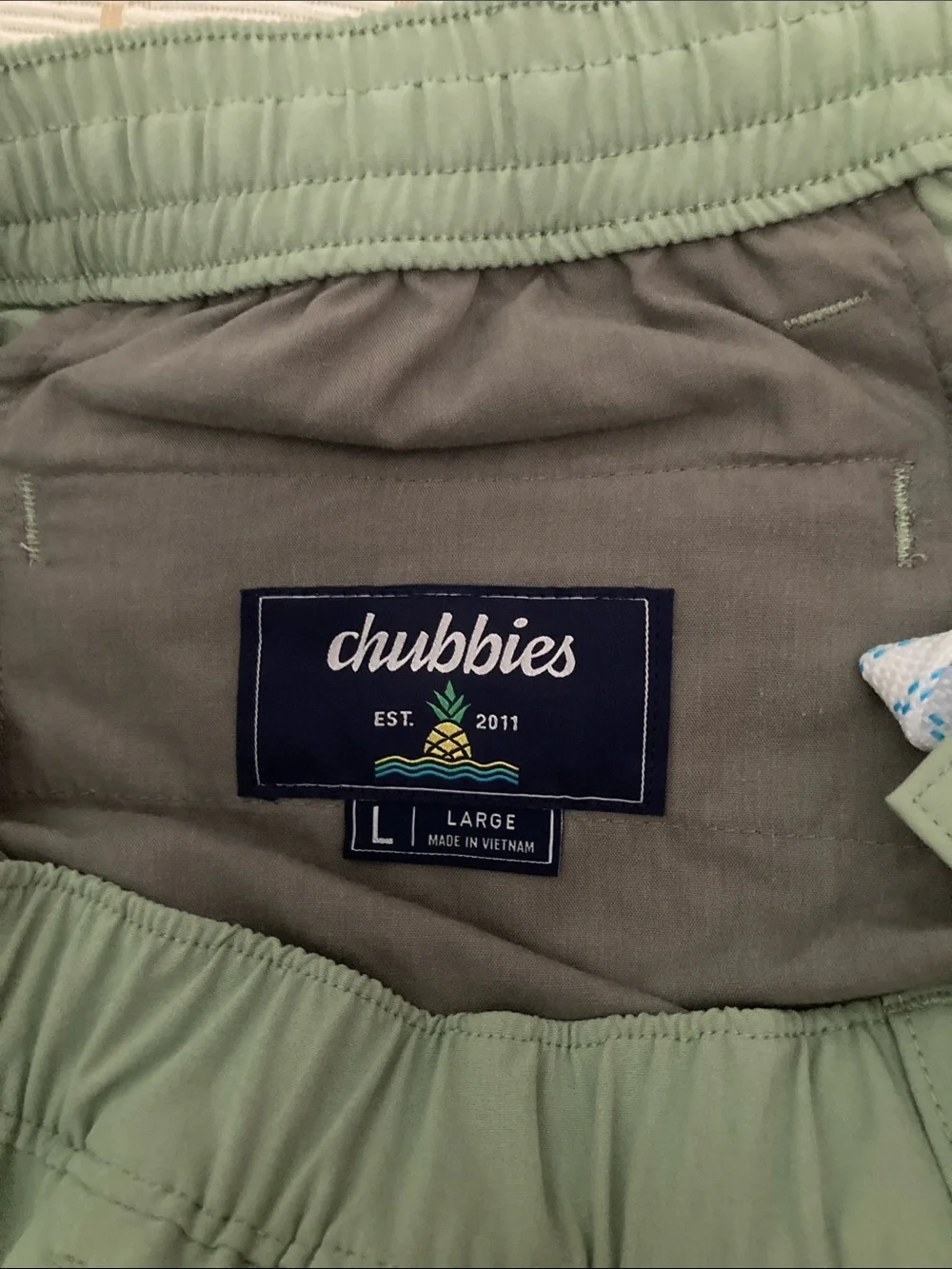 Chubbies Mens Everywear Performance Shorts Sage Green Size Large